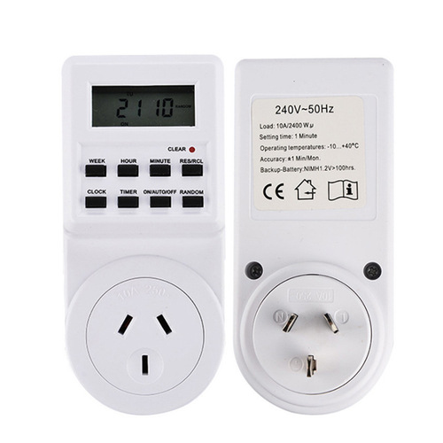 10 sets of timer switches and sockets for kitchen appliances, weekly cycle electric vehicle, automatic power-off, intelligent time control controller
