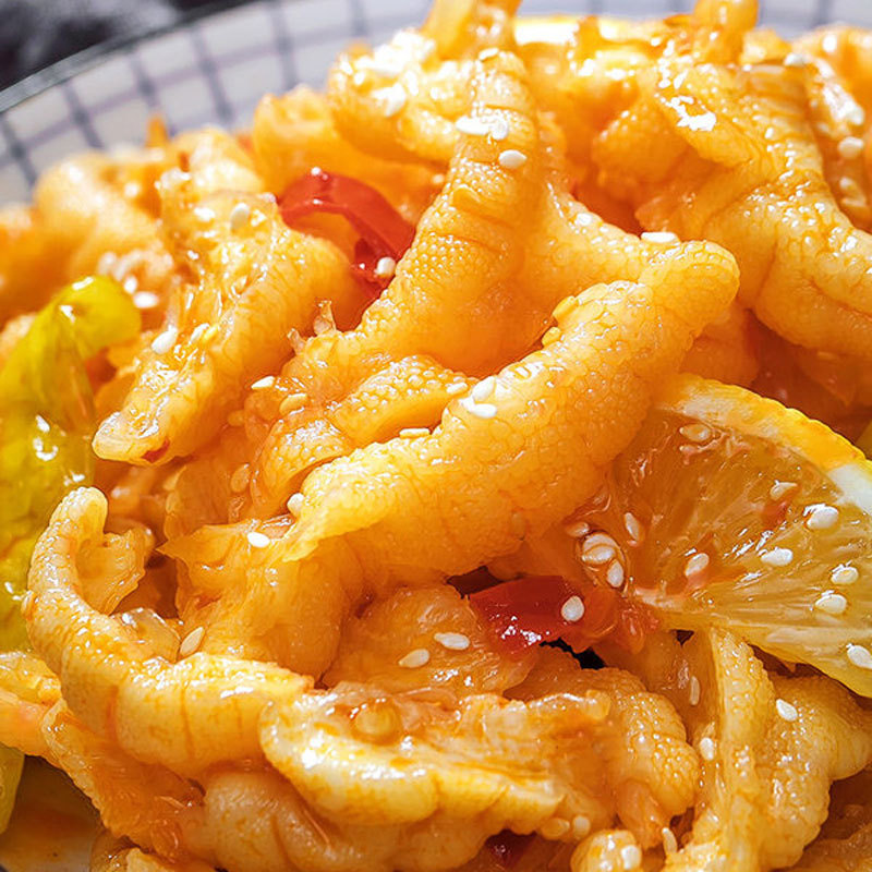 Hot and Sour Lemon Boneless Chicken Feet 200g Boxed Pickled Pepper Boneless Chicken Feet Spicy Snacks Popular Live Delivery