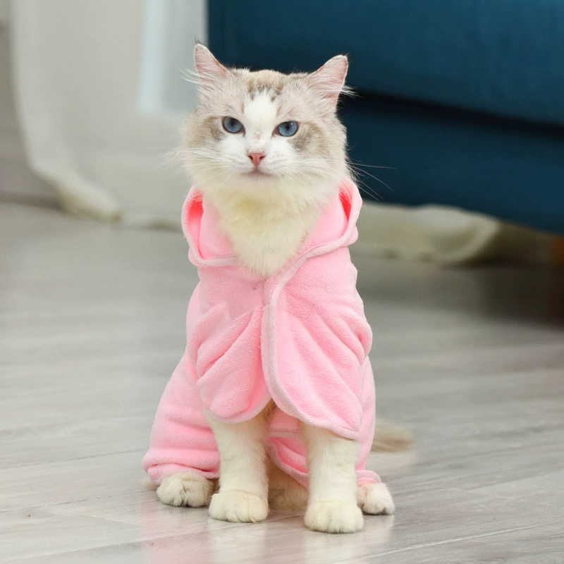 Амазонка взорвала кошачью одежду для сухих волос розовый милый впитывающий халат полотенце ультра волокна толстая одежда cat