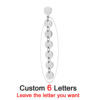Fashionable design earrings stainless steel with letters with tassels, Korean style, simple and elegant design