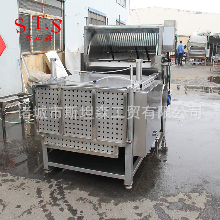 A小型自动鸡鸭屠宰流水线设备 自动鸡鸭烫脱一体机鸡鸭脱毛机