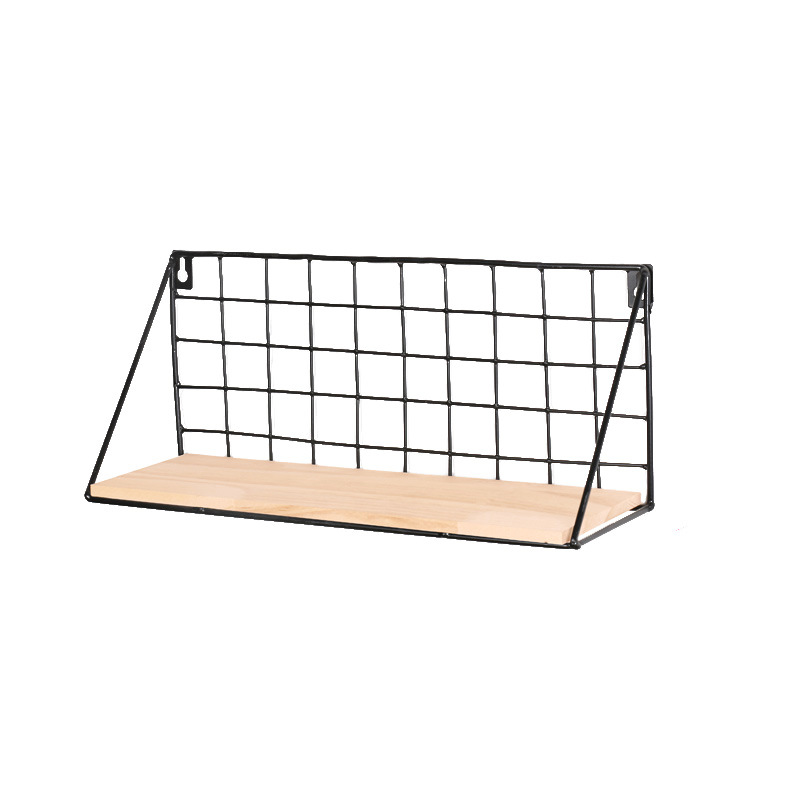 Directo de fábrica de almacenamiento de hierro rack de almacenamiento de archivos de cosméticos dormitorio cocina de noche ponche libre cesta colgante de pared