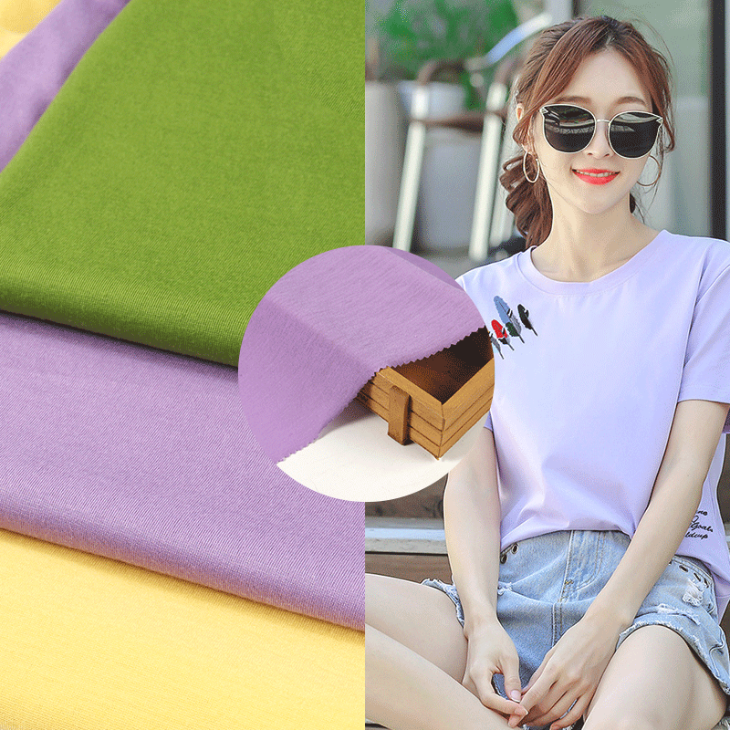 现货 140克180涤纱汗布26s32s40s短纤汗布背心短袖t恤运动服面料