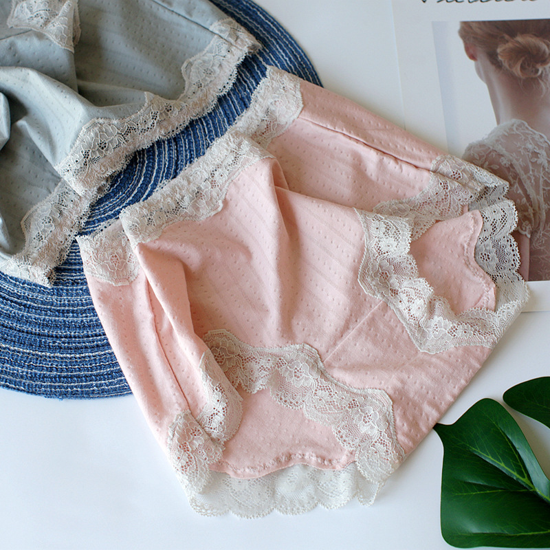 Special Offer! French Palace Jacquard Cotton Wavy Lace Women's Underwear Mid-Waist Girls' Briefs