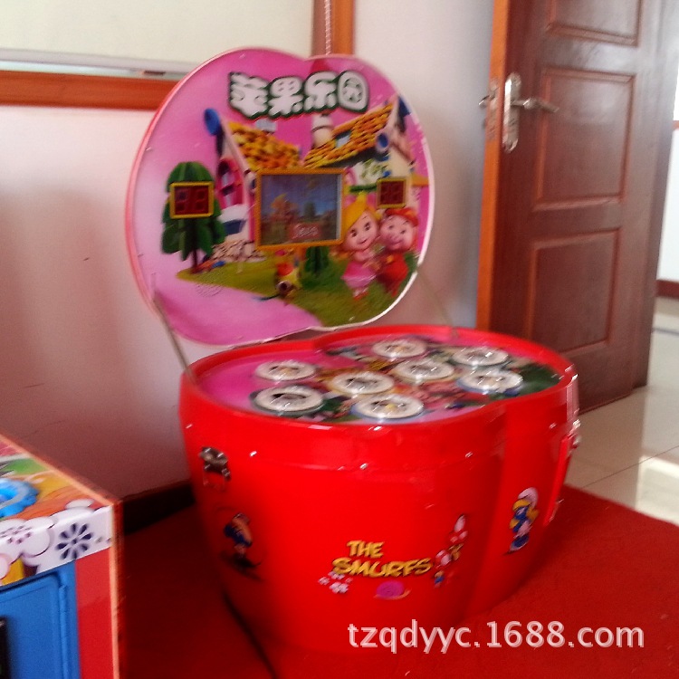 厂家直供新款儿童电动投币苹果打地鼠机画屏老鼠机苹果