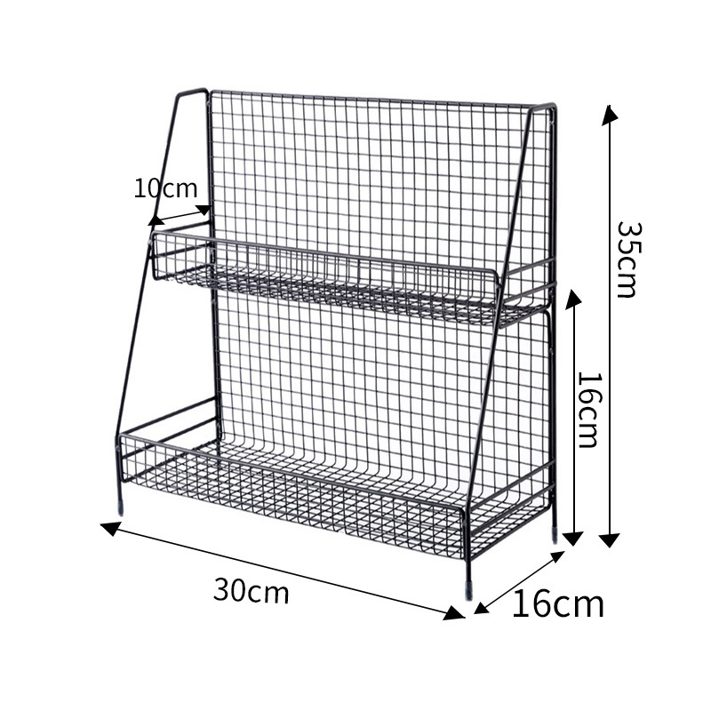 Directo de fábrica de cosméticos de escritorio de la joyería rack de almacenamiento de hierro de acero inoxidable de la Cocina Baño rack de almacenamiento