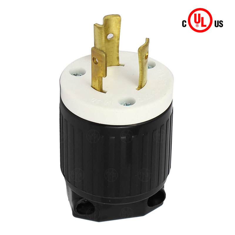 LK-6324 UL 美规插头防脱落插头 NEMA L8-20P工业插头 480V 20A