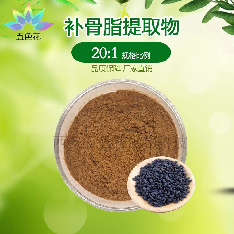 补骨脂提取物20:1 水溶补骨脂粉原料 补骨脂素 补骨脂酚 现货包邮