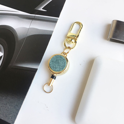 Liu Xiaoshu papelería Tarjeta de pecho superficie de cuero hebilla fácil de tirar Tarjeta de pecho hebilla telescópica cubierta de tarjeta cordón control de acceso enfermera permiso de trabajo formulación