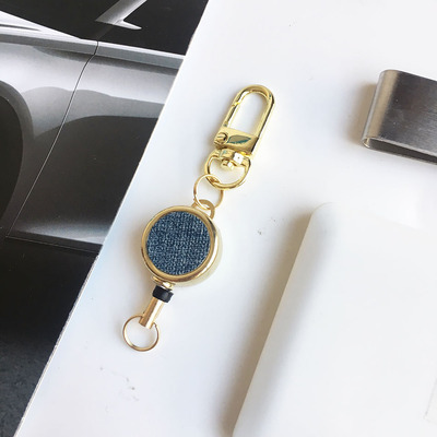 Liu Xiaoshu papelería Tarjeta de pecho superficie de cuero hebilla fácil de tirar Tarjeta de pecho hebilla telescópica cubierta de tarjeta cordón control de acceso enfermera permiso de trabajo formulación