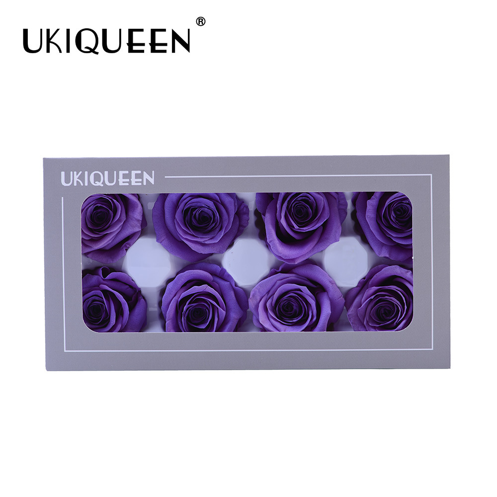 4-5cm 8 Flores, grado B DIY flores eternas, rosas eternas, Yunnan Kunming al por mayor, flores preservadas