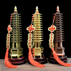 Manufacturer wholesale alloy Wenchang Tower ornaments 9-story 13-story tower living room desk student home decoration crafts