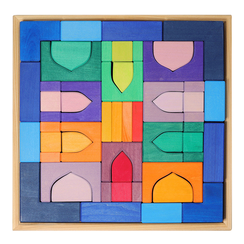 Bloques de construcción de arco iris para niños de madera juguetes bebé color cognición educación infantil altura apilamiento 3-10 años Juguetes