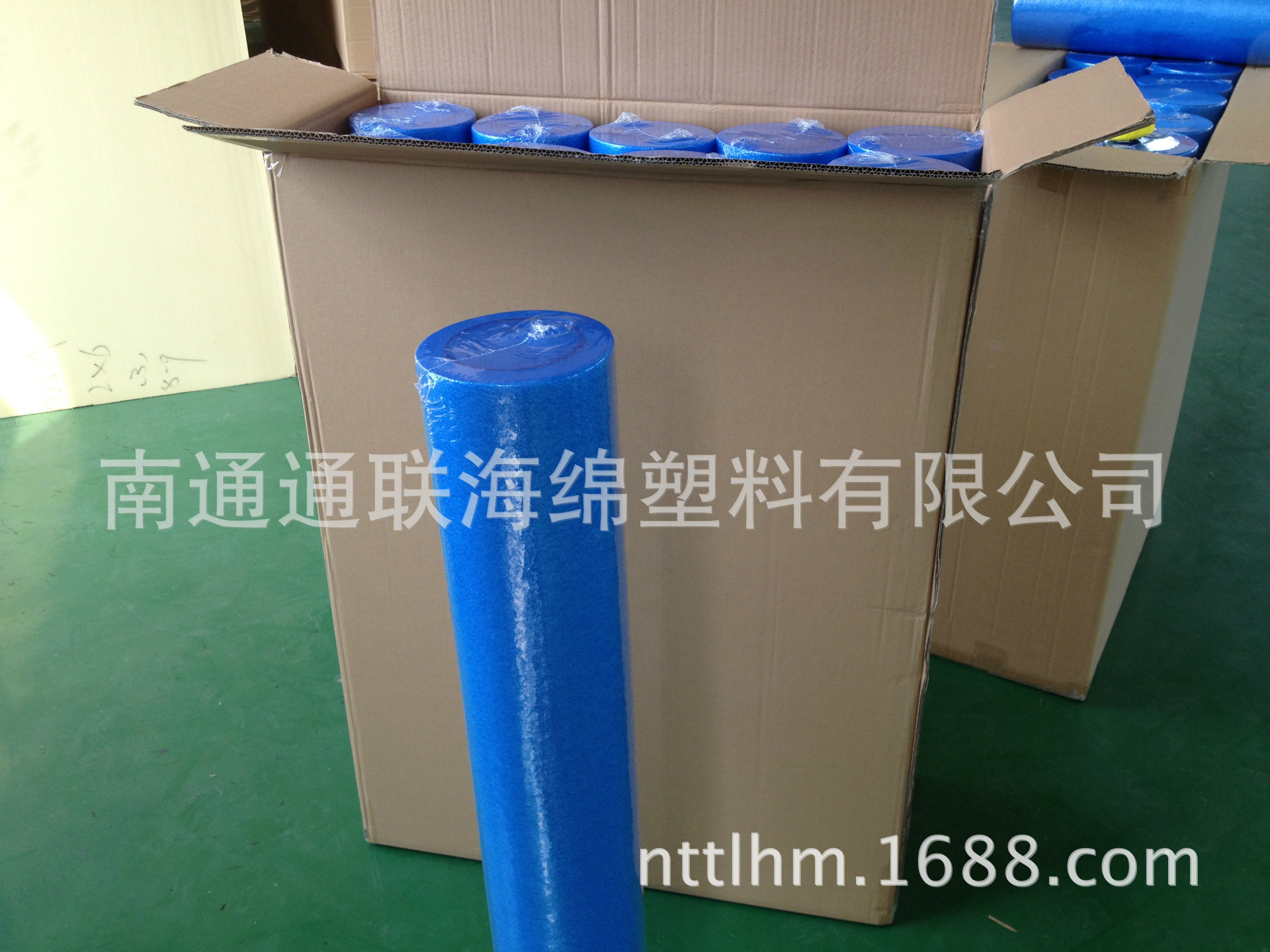 供应蓝色瑜伽柱 泡沫轴，直径15cm，长度45 、90 、100cm可选
