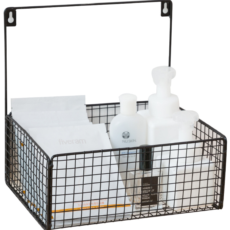 Estante de almacenamiento de pared directo de fábrica baño artículos de tocador sin ponche cocina condimento estante de almacenamiento de hierro multifuncional image 5