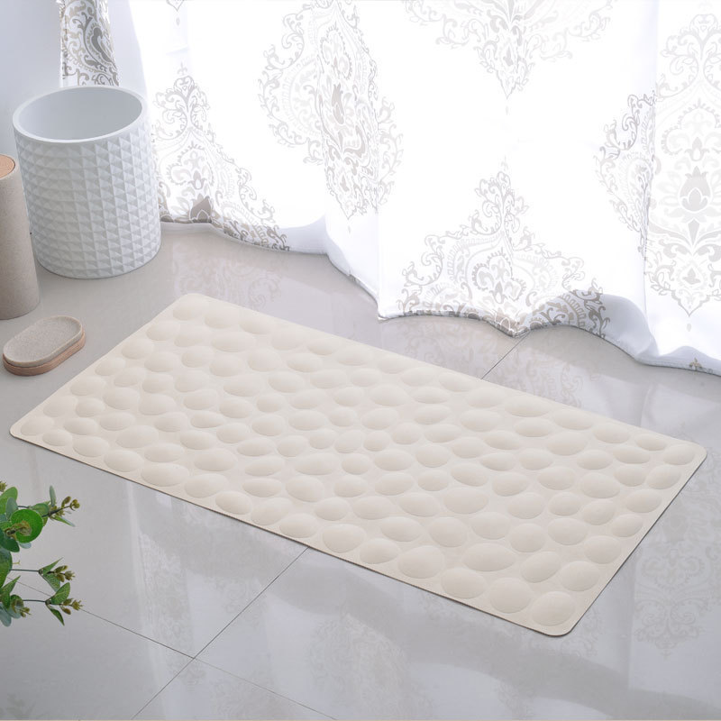 Venta caliente transfronteriza gran baño de goma de guijarros antideslizante alfombra de baño ventosa masaje pedal mat suministros de baño