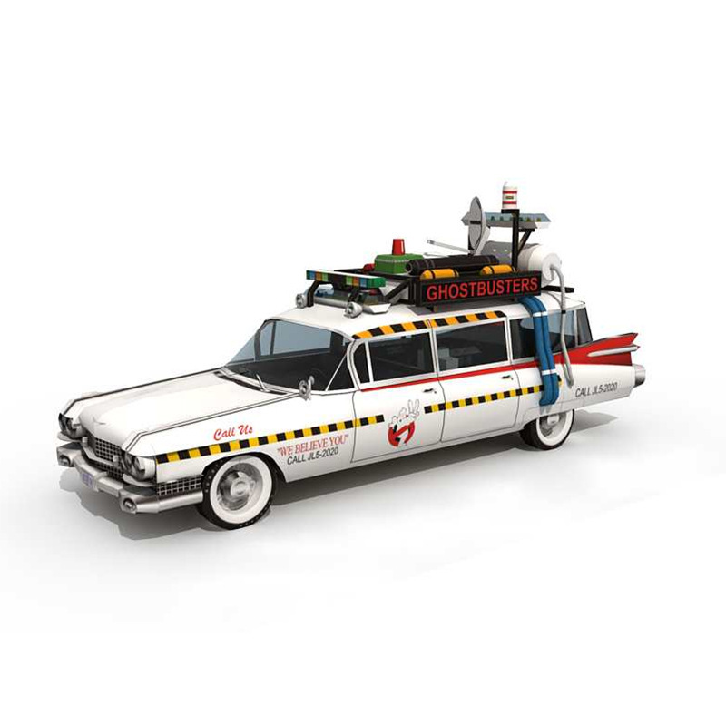 Ghostbusters Ecto 1A car 3D three-dimensional paper model DIY handmade decoration assembled toy