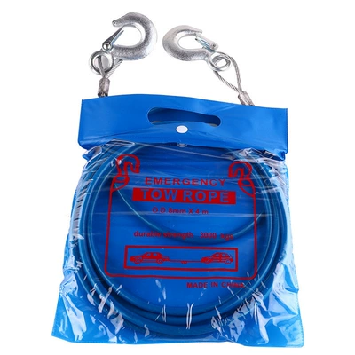 Car tow rope steel wire car strong traction rope pull car 4 meters 5 tons seat belt thickened off-road 8 (Other Automotive Safety Supplies) - 43m-ton