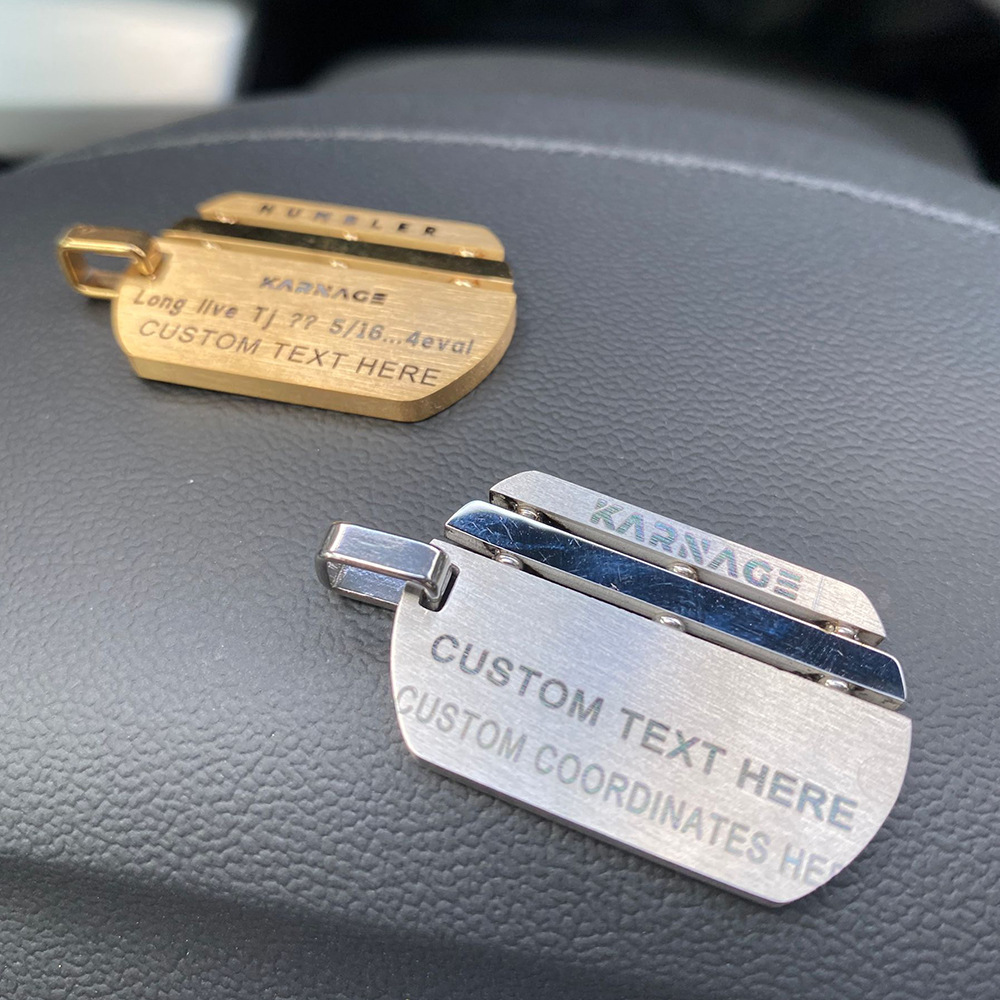 新款英伦风纯色英文挂牌宠物金属项圈挂饰防丢失可激光id身份牌|ru