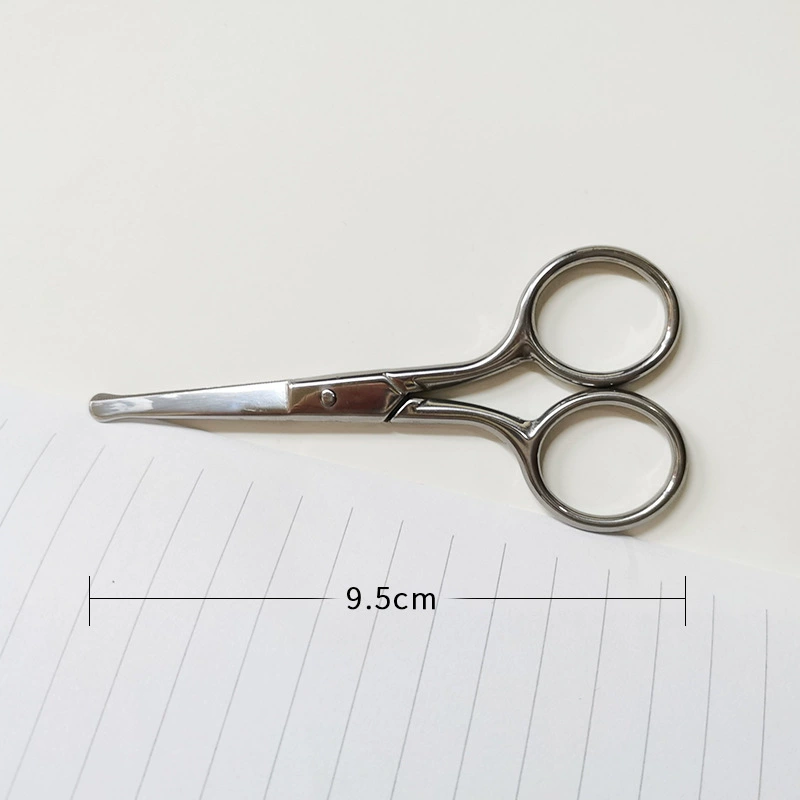 Stainless steel beauty scissors for eyelid stickers and brow trim, precision blades 8.5–16 cm