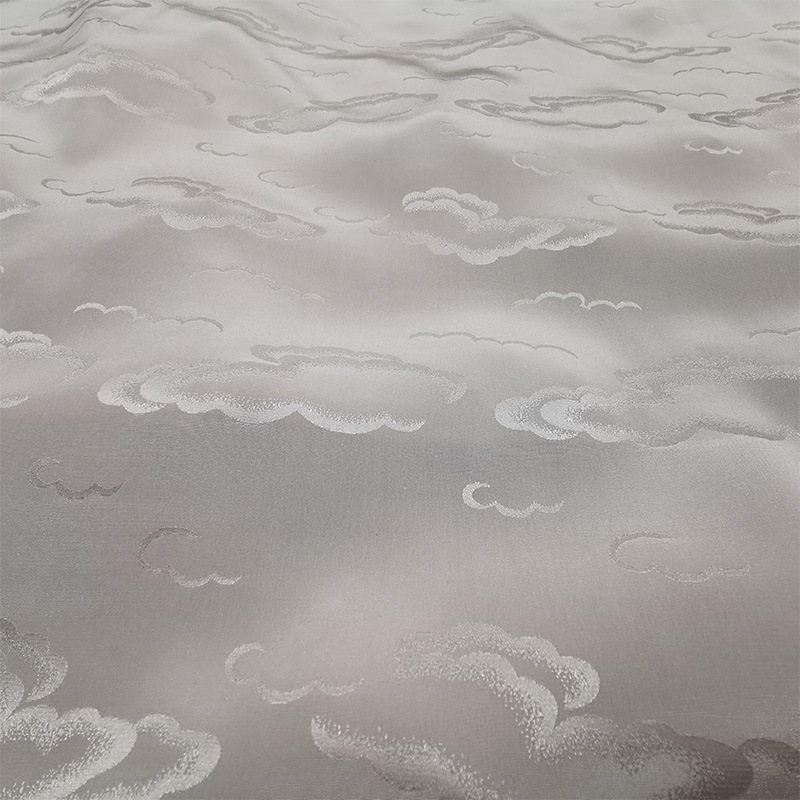 Tela jacquard de seda en stock, satén doble crepé, 140 cm de ancho, color liso, nueva tela Hanfu estilo chino al por mayor.