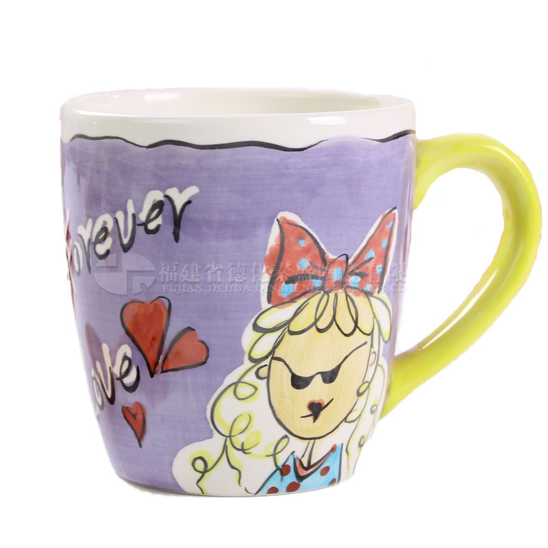 Oficina creativa taza de caricatura pareja taza de oficina taza de cerámica taza de café taza de regalo