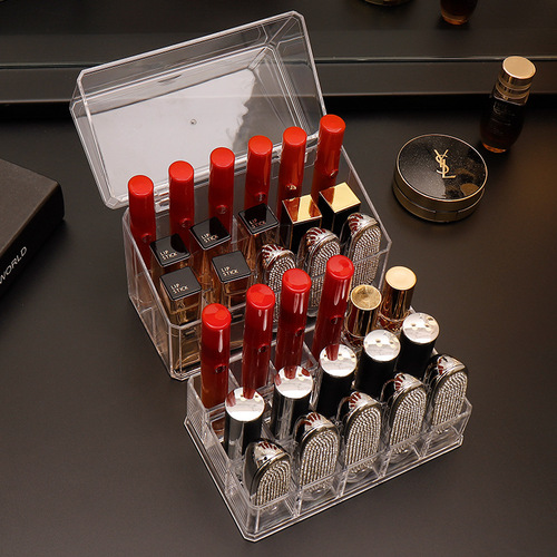 Large grid lipstick box lipstick stand lip glaze lipstick organizer display can be placed with packaged lipstick factory direct sales