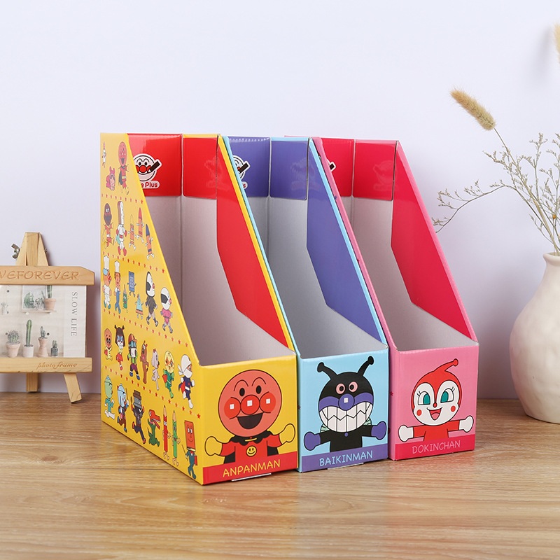 现货儿童卡通书立盒 开学礼物折叠纸质收纳盒学生书本盒桌面收纳