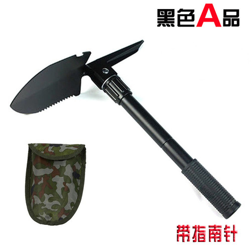 Ordnance shovel outdoor multi-function foldable vehicle-mounted multi-purpose engineer shovel iron catalpa fishing shovel outdoor supplies