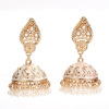 Fashionable ethnic earrings, small bell from pearl, jewelry, 2022 collection, India, ethnic style, wholesale