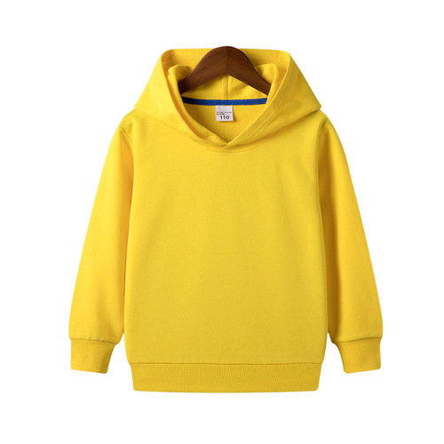 Children's Sweatshirt Trendy New Boys and Girls Spring and Autumn Colored Hooded Sweatshirts Pure Cotton Children's Top Wholesale