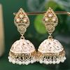 Fashionable ethnic earrings, small bell from pearl, jewelry, 2022 collection, India, ethnic style, wholesale