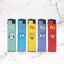 厂家直供亨正火机批发创意包纸优质塑料广告logo可充气防风打火机