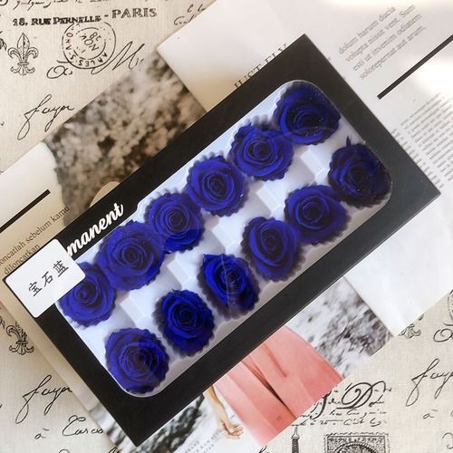 Magic flower immortal flower A-grade rose flower material dried flower Ferris wheel blue enchantress unicorn diy Yunnan dried flower material