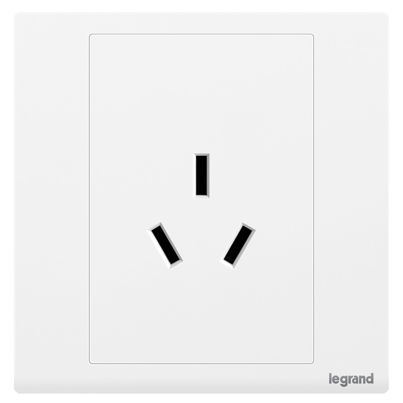 罗格朗legrand开关插座朗淳S玉兰白16A三孔三扁插座86型空调插座