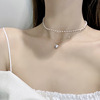 Fashionable small necklace, design chain for key bag  from pearl, Aliexpress, city style, simple and elegant design