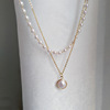 Fashionable small necklace, design chain for key bag  from pearl, Aliexpress, city style, simple and elegant design