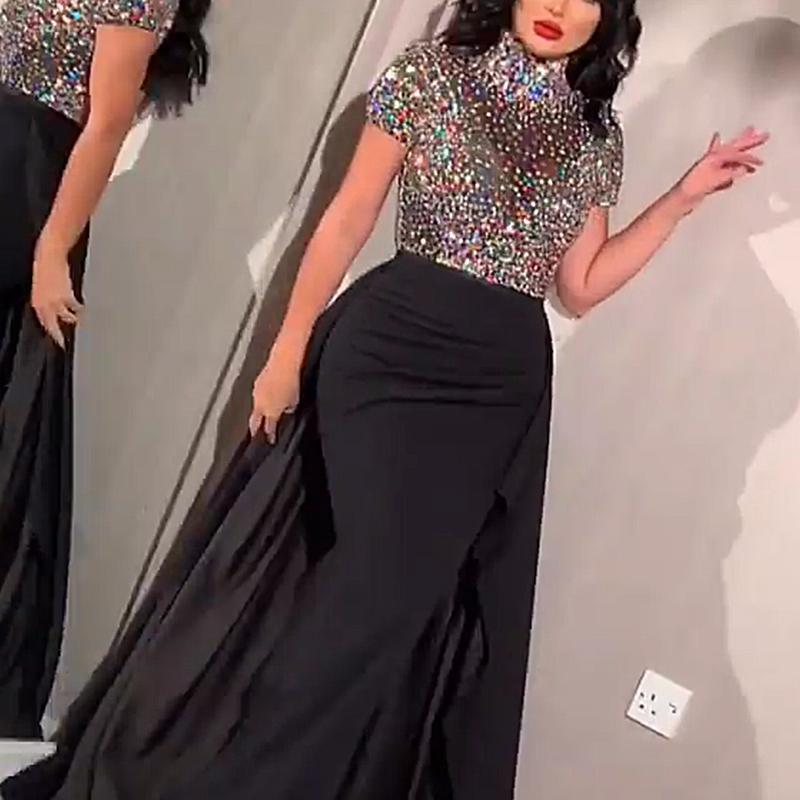 2022 Nueva estación independiente de ropa de mujer de comercio exterior transfronterizo eBay sexy rhinestone vestido de banquete envuelto en la cadera Nuevo