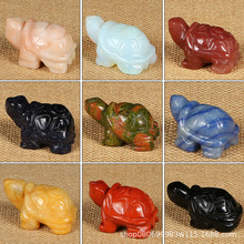 天然白水晶粉晶乌龟摆件龟把玩东陵玉手把件家居摆设手工