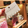 Cute set, asymmetrical earrings, silver needle, Japanese and Korean, silver 925 sample