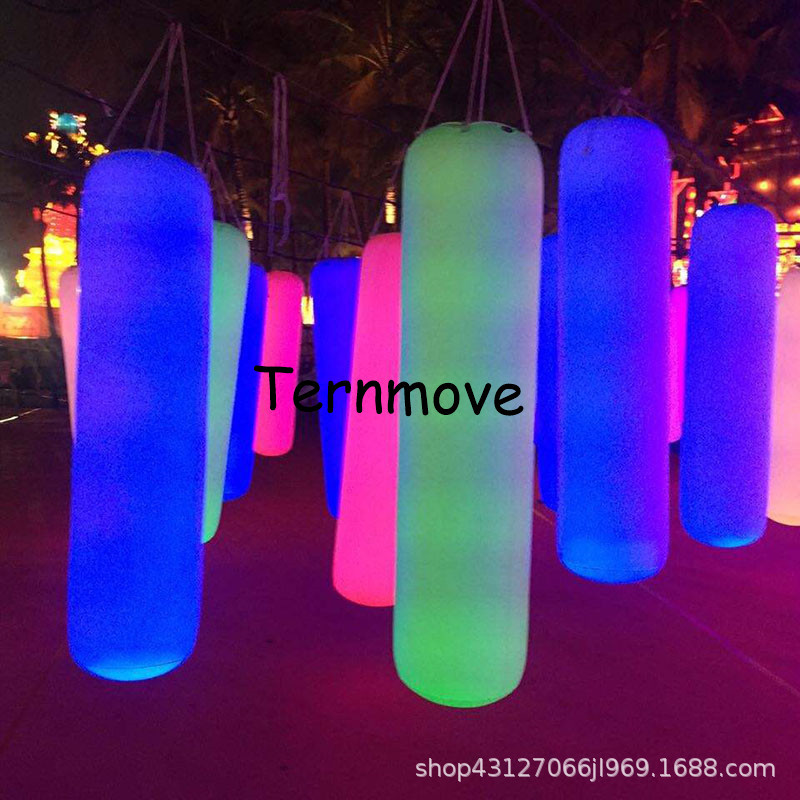 充气LED七彩发光气柱互动儿童乐园圆柱触碰感应柱子户外气模道具