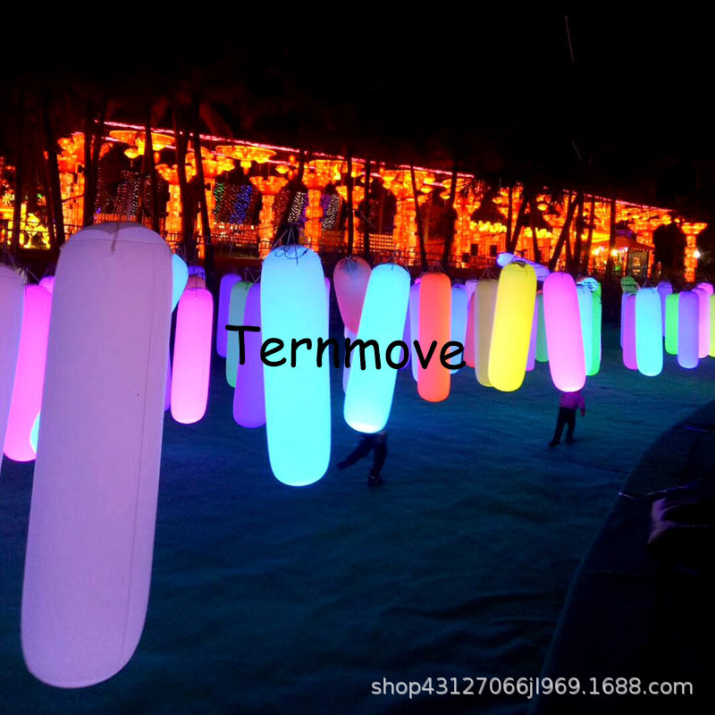 拍打变色充气沙袋圆柱气模发光LED彩灯立柱气柱广告气球互动玩具