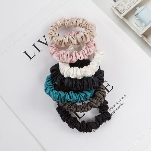Embroidered Butterfly 22mm satin silk hair band 2cm small size 100% mulberry silk hair care rope tie headband hair accessories