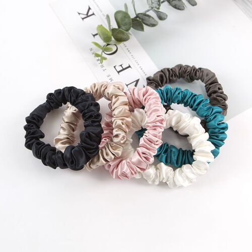 Embroidered Butterfly 22mm satin silk hair band 2cm small size 100% mulberry silk hair care rope tie headband hair accessories