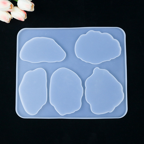 DIY Mirror Crystal Droplet Resin Mold Table Cup Mat Set of Irregular Handmade Mold