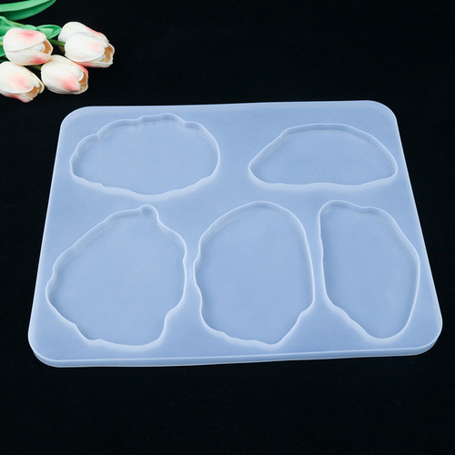 DIY Mirror Crystal Droplet Resin Mold Table Cup Mat Set of Irregular Handmade Mold