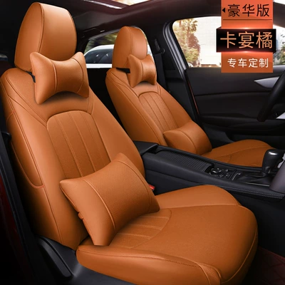 Special Comfortable Car CX-4 One Modelə uyğun (Original) oturacaq örtükləri - deluxe-edition-cayenne-orange-custom