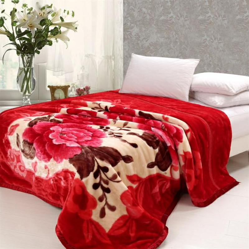 新款加厚拉舍尔毛毯冬季柔婚庆珊瑚绒毯法兰绒多种花型毯子批发