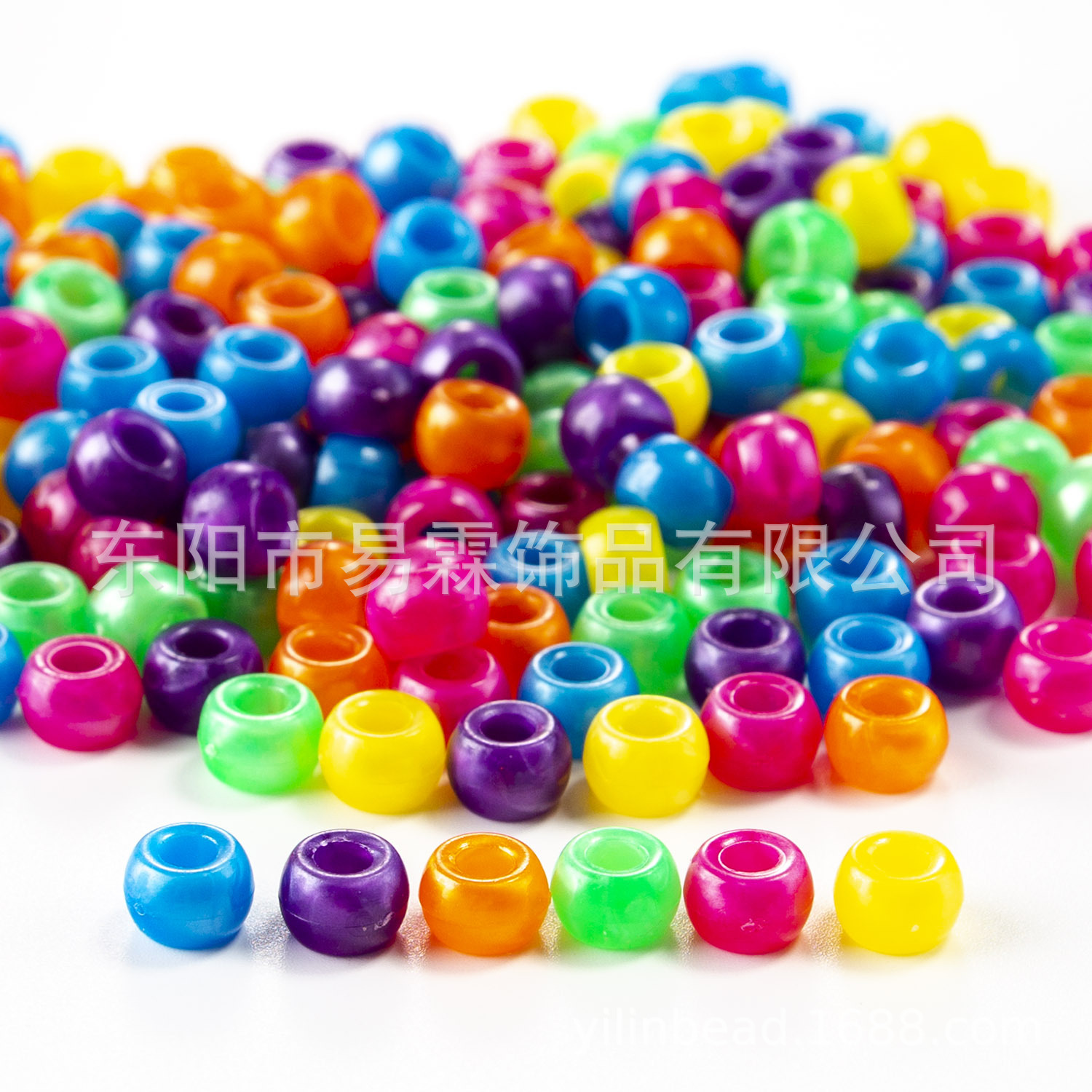 Material de bricolaje transfronterizo cuentas de barril cuentas sueltas cuentas de pony cuentas hechas a mano de agujeros grandes 6*9MM accesorios de joyería de color al por mayor