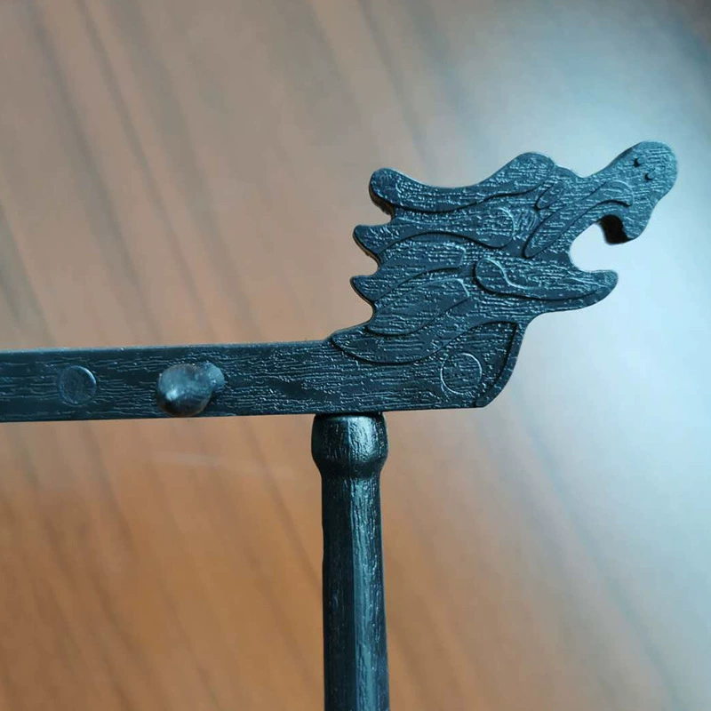 Calligraphy brush rack, 12‑hook hanging pen stand, resin frame with imitation chicken‑wing wood or solid‑wood poles